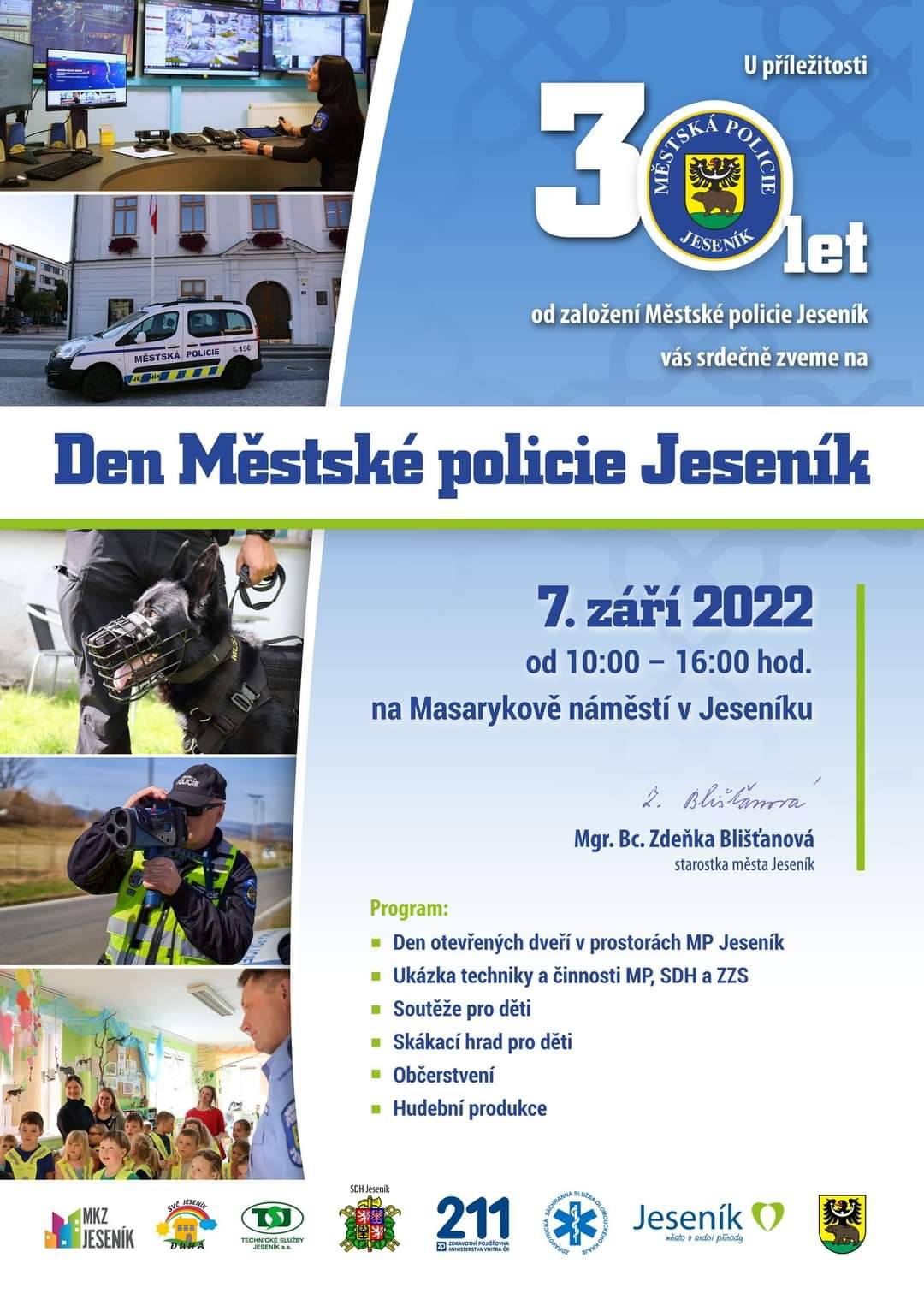 Den Městské policie Jeseník - 7. září 2022